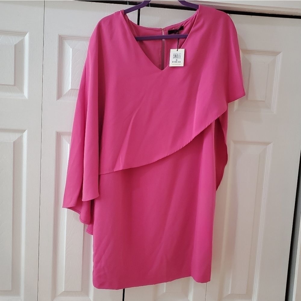Trina by Trina Turk Women's Pink 100% Polyester Ruffle Adore 2 Mini Dres… - Picture 12 of 13